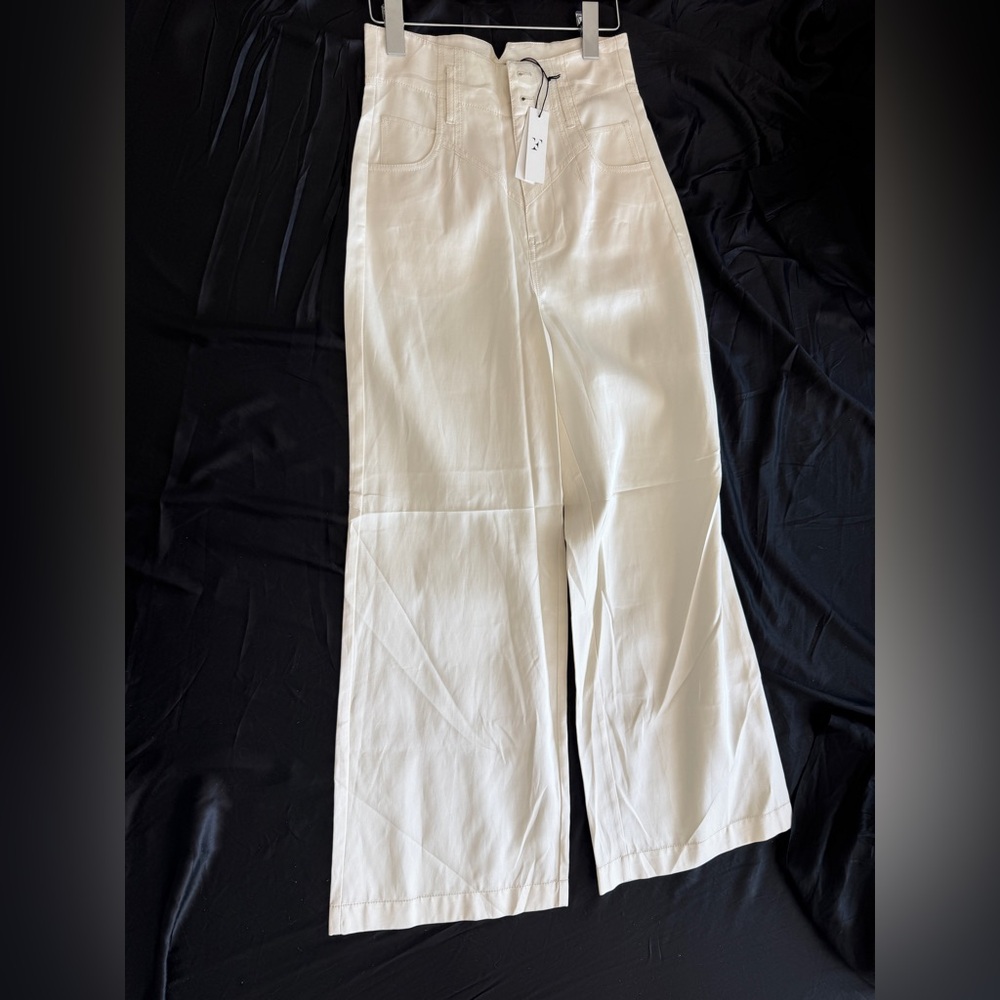 Fleur du Mal Cream Straight-Leg Chinos